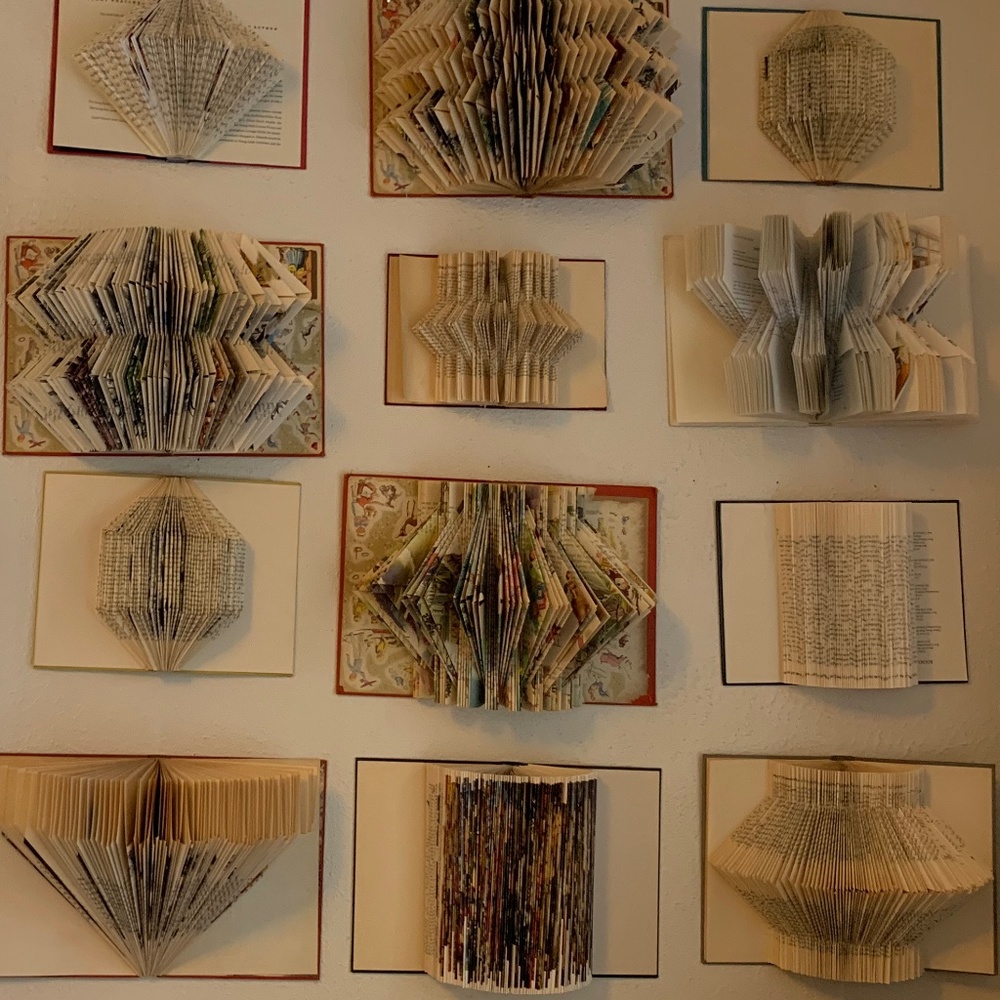 Handmade Book Sculpture Decor (3 Count)
